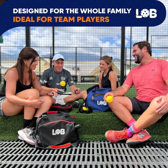 LOB Pickleball Bag - Lightweight Tote Carry Bag for men and women, Fits 2 Paddle - Picture 2 of 14